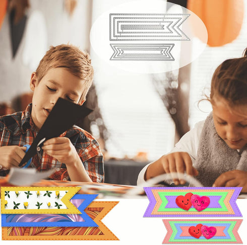 Bookmark Metal Cutting Dies DIY Craft Carbon Steel Embossing Template - 3 Piece Set...