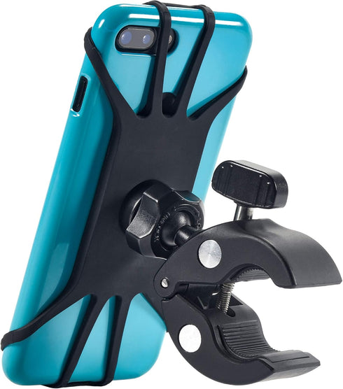 Upgraded 2025 Bicycle & Motorcycle Phone Mount - The Most Secure & Reliable Bike Phone Holder for iPhone, Samsung or Any Smartphone. Stress-Resist...