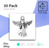 JGFinds Angel Charm Pendants - 30 Pack of Silver Religious Charms, DIY Jewelry Making Supplies, Small 3/4 Inch Metal with Outstretched Wings for B...