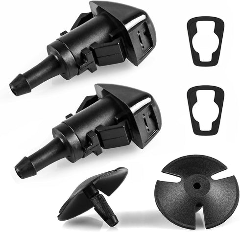 Xislet Windshield Washer Nozzle and Hood Insulation Retainers, Windshield Sprayer Nozzle for Jeep, Dodge Ram, Chrysler Pt Cruiser Replaces OEM #: ...