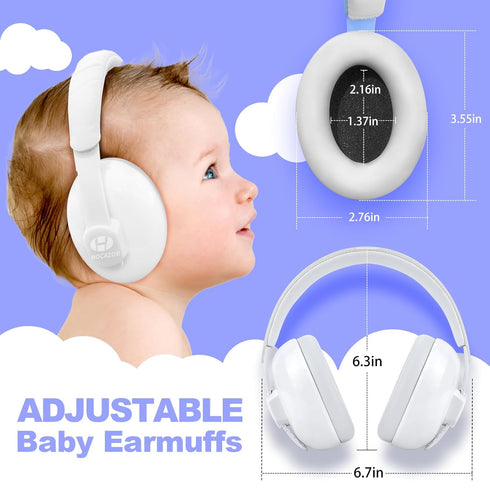 HZ002 Baby Ear Protection, Noise Cancelling Headphones for Babies and Toddler 3 Months up to 24 Months, Baby Earmuffs for Fireworks, Sleeping, Con...