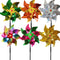 6Pack Sparkly Reflective Pinwheels Holographic Spinners Whirl Pin Wheel Scare Birds Away for Outdoor Yard Garden Patio Lawn Farm Decor Kids' Toy...