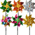 6Pack Sparkly Reflective Pinwheels Holographic Spinners Whirl Pin Wheel Scare Birds Away for Outdoor Yard Garden Patio Lawn Farm Decor Kids' Toy...