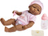 JC Toys - La Newborn Nursery | 7 Piece Baby Doll Gift Set | 12" Life-Like Hispanic Doll with Accessories | Purple | Ages 2+ (18347)...