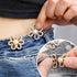 6 Sets Flower Jeans Button Pant Waist Tightener, Adjustable Jean Button Pin, Detachable Jean Button, No Sewing Buttons for Jeans Pant Clips for Lo...