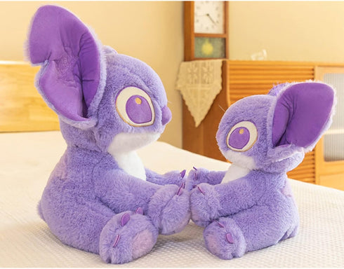 OSOCU® 10" Jumbo Purple Stltch Plush - Violet Little Monster Stuffed Animal - 100% Polyester Anime Plushies Pillow - Embroidered Stitching - Skin-...