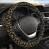 Leopard Cheetah Print Animal Gold Black Steering Wheel Cover for Women Men Girls Car Accessories Decor Anti-Slip Neoprene Auto Steering Wheel Cove...