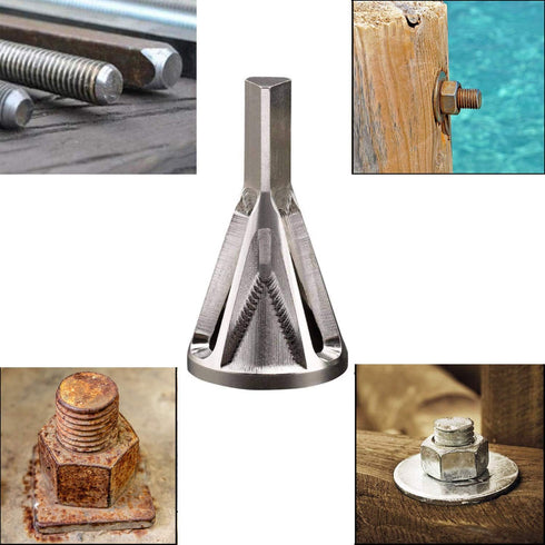 HSS Deburring External Chamfer Tool,IRmm High Speed Steel Remove Burr Tools for Drill Bit Fits for Bolts?2 Pack...