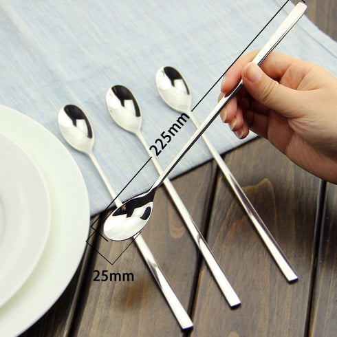 AOOSY Long Handle Spoon, Coffee Stirrers, 9-inch Ice Tea Spoon,Premium 18/10 Stainless Steel Iced Teaspoon for Mothers Milks Tea Mixing Cocktail S...