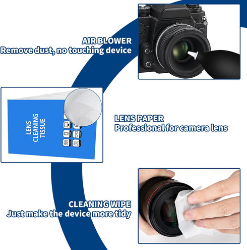 Camera Lens Cleaning Kit, 10-in-1 Camera Cleaning Kit, Camera Lens Cleaner and Camera Accessories, Includes Lens Cleaning Kit/Lens Cleaner/Lens Cl...