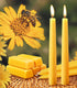6 Packs Natural Beeswax Taper Candles- 8 inch Beeswax Candles, Smokeless and Dripless Beeswax Candles- 8 Hour Burn Time Beeswax Candlesticks- for ...
