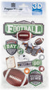 Paper House Productions STDM-0243E 3D Cardstock Stickers, Football II (3-Pack)...