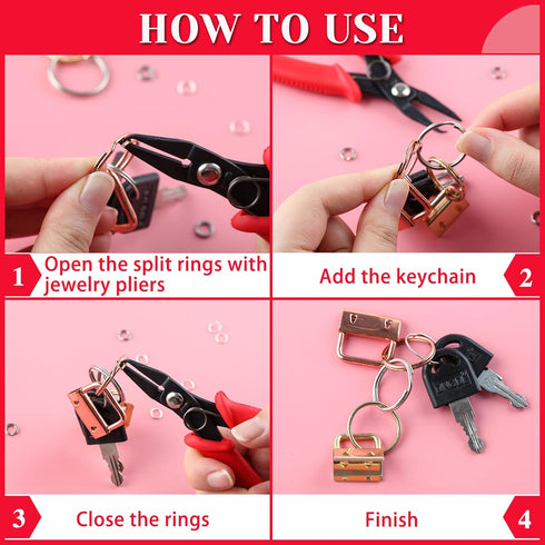 Split Ring Pliers Jump Ring Opener Ring Opening Pliers Split Ring Opening Pliers Ring Splitter Plier Jewelry Making Tools Tweezers Opener Tools fo...