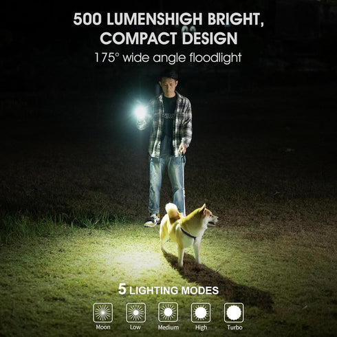 WUBEN G2 Mini Flashlight Keychain, 500 Lumens Rechargeable Pocket Flashlight, 5 Modes Small Led Flashlight, EDC Keychain Brightest Flashlight Magn...