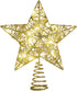 1pc Christmas Tree Topper Star Ornaments Glittering Golden Festival Display Lighted Clear Decor...