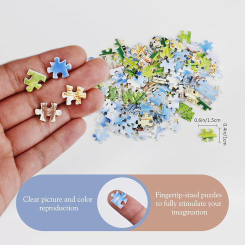 MISITU Small Puzzles for Adults Mini Puzzles 150 Piece Micro Piece Puzzle Small Jigsaw Puzzles Challenging Difficult Travel Puzzles Torre Pisa Col...