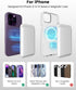 Magnetic Wallet for Apple MagSafe, Card Holder for iPhone 15/14/13/12 Pro Max/Pro/Plus, Unisex, White, Faux Leather......