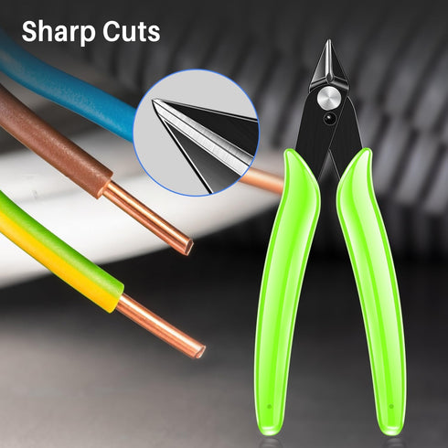 NICE-POWER Micro Wire Cutters, 5 inch 170 Mini Flush cutters, Nippers, Shear Cutters,Wire Snips, Small Side Cutters for Electronics Crafts Jewelry...