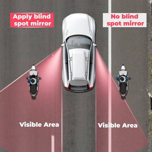 4pcs Round Blind Spot Mirror for Car, Car Blind Spot Frameless Convex HD Glass BlindSpot Mirrors Side Mirror, Rear View Mirror with Wide Angle Adj...