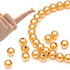 Gold Spacer Beads, 50pcs 6mm Real 18K Gold Plated Round Spacer Beads for Jewelry Making, Gold Plated Solid Brass Beads for DIY DIY Bracelet Neckla...