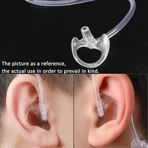 HYS Clear Soft Earmold Replacement Ear Pieces Flexible Open Ear Insert Earbuds for Transparent Air Acoustic Security Radio Surveillance earpiece H...