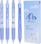 Retractable Ballpoint pens, Fine Point(0.5mm), Black Ink, 4-Count Pack, Cute Blue sky pens for School Office Supplies (Blue(4-count))...