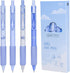 Retractable Ballpoint pens, Fine Point(0.5mm), Black Ink, 4-Count Pack, Cute Blue sky pens for School Office Supplies (Blue(4-count))...