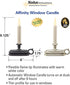 FPC1625A Battery Window Candle New Dynamic Flicker Warm White Flame Sensor ON Timer Off (Black-Single)...