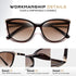 Trendy Cat Eye Sunglasses for Women Fashion Cateye UV400 Protection Glasses CL22017...