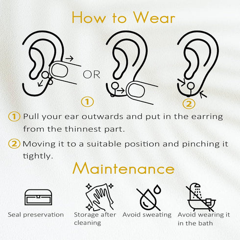 LIGHT RAIN Clip-On Earrings, All-Day Wear Gold & Silver Plated Stud, Hoop, Dangle Design Jewelry for Non-Pierced Ears...