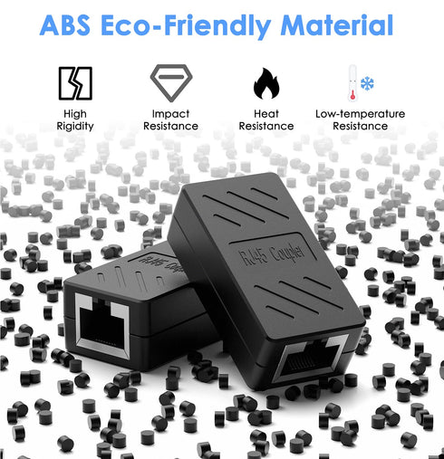 LVY Ethernet Extender RJ45 Couplers Network Cable Coupler Cat 5 Coupling Lnternet Female to Female Connector Lnline Coupler for Cat5/ Cat5e/ Cat6e...