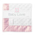 SwaddleDesigns Baby Lovie, Small Security Blanket, Plush Dots with Satin Trim, White Mini Mod Circles on Pastel Pink, 14 x 14 inches (36 x 36 cm)...