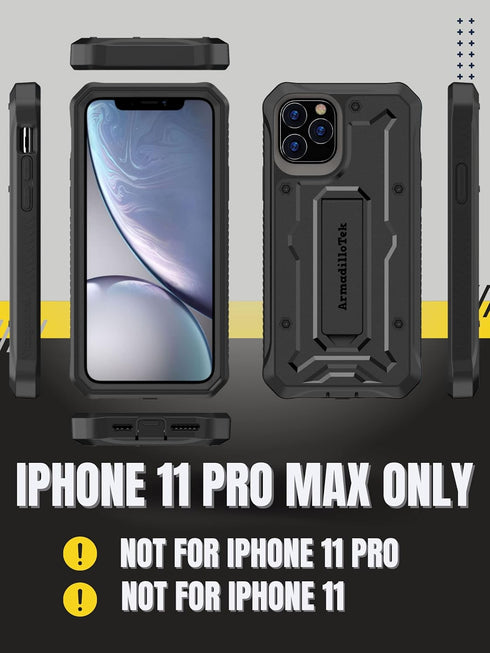 ArmadilloTek Vanguard Compatible with iPhone 11 Pro Max Case (6.5 inches) Military Grade Full-Body Rugged with Kickstand and Built-in Screen Prote...