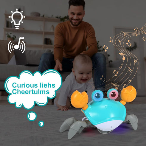 Baby Toys Infant Crawling Crab: Tummy Time Toy Gifts 3-12 Babies Boy Girl 6-12 Months Learning Crawl12-18Months Walking Toddler 36 Months Old Musi...