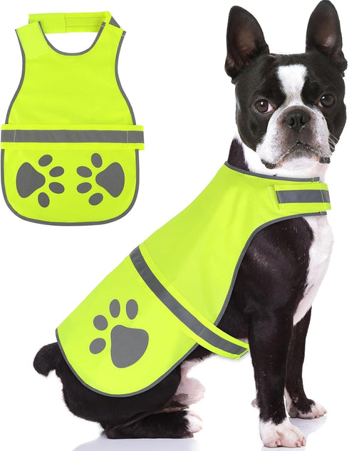 Reflective Dog Vest for Safety - High Visibility Fluorescent Pet Vest Lightweight Jacket Dog Clothes Reflective Dog Harness for Night Walking Hunt...