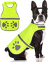 Reflective Dog Vest for Safety - High Visibility Fluorescent Pet Vest Lightweight Jacket Dog Clothes Reflective Dog Harness for Night Walking Hunt...