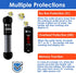 AquaMiracle Upgraded 100W Small Aquarium Heater Fish Tank Heater Turtle Heater Super Mini Aquarium Heater, Dry-Run/Overheating Protection and Memo...