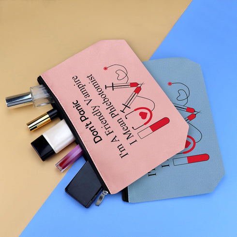 Nurse Gifts Funny Phlebotomist Gifts Makeup Bag for Women Nursing Graduation Gifts for Phlebotomy Technician Cosmetic Bag Pouch Nurse Birthday Gif...