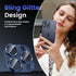 Tensea for iPhone 15 Pro/iPhone 15 Pro Max Camera Lens Protector, Bling Tempered Glass Cover Camera Screen Protector with Metal Ring Protector, Ca...