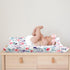 Floral Baby Diaper Changing Pad Cover, 2 Pack Infant Changing Table Mat Cover for Baby Girls Nursery Diaper Changing Cradle Mattress Sheets, Ultra...