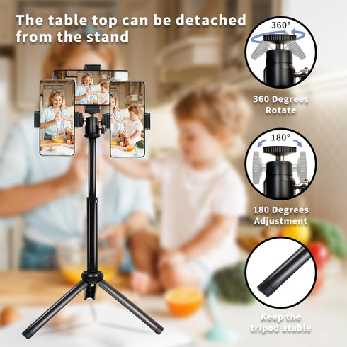 Lightweight Mini Tripod for Camera/Phone/Webcam, Extendable Stand, for Logitech Webcam C615 C920 C922 C922x C925e C930 C930e or Other Devices with...