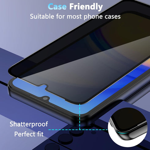 YWXTW for Samsung Galaxy A15 5G Privacy Screen Protector, Upgraded Anti-Spy 9H Tempered Glass Screen Protector for Galaxy A15 5G, 2-Pack......