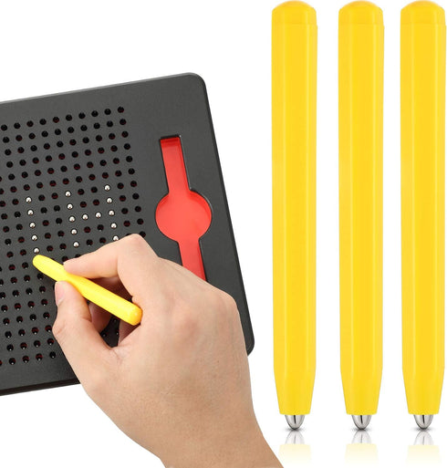 Outus 3 Pieces Replacement Stylus Magnetic Drawing Pen Magnet Replacement Pens for Magnetic Drawing Board Magnapad A to Z and Numbers 0 to 9, Yell...