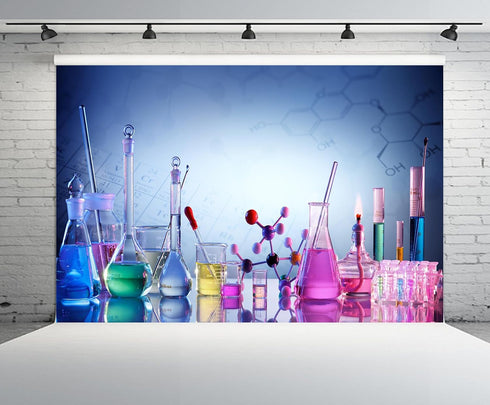 7ftx5ft Science Lab Backdrop Chemistry Lab Equipment Medical Laboratory Scientific Glassware Background Scientist Laboratory Theme Party Decor Pho...