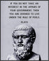 Posterizer 1 pcs-Take Interest In Your Government-Plato-Motivational & Inspirational Art-Gift for Patriots, America Fans-Decor for Home & Office- ...