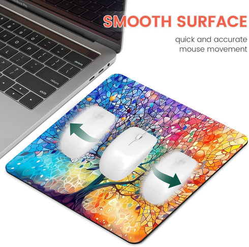 Mouse Pad, Non-Slip Rubber Base Mouse Mat Mousepad Waterproof Gaming Mouse Pad for Wireless Mouse, Computers Laptop Home Office (Tree of Life)...