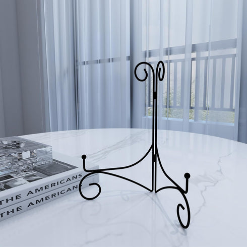 Iron Plate Stand for Display with Folding Design, Picture Stands for Tables, 12 Inch Large Easels for Displaying for Book, Art Piece, Photo and Pl...