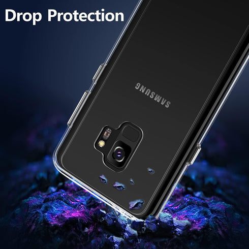 Rayboen for Samsung Galaxy S9 Case, Crystal Clear Designed Flexible Shockproof Protection Phone Cover for Galaxy S9, Anti-Scratch Transparent Hard...