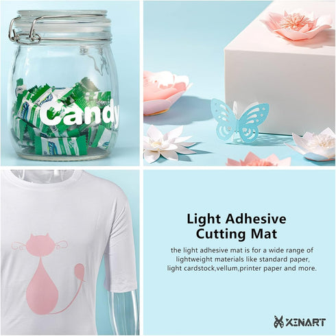 Cutting Mats for Cricut Maker 3,Explore 3,Maker,air 2,12x12 inch Standard+Light+Strong Grip 3 Mats Xinart 12x12" Variety Adhesive Replacement Cut ...