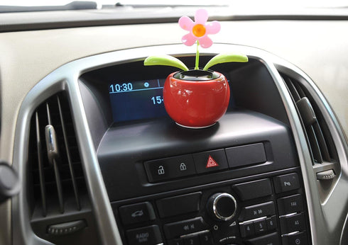 PowerTRC Solar Powered Dancing Flower | Desk, Window, Or Car Decoration Gift Toy | No Batteries Required | Fun Swinging Solar Flower...